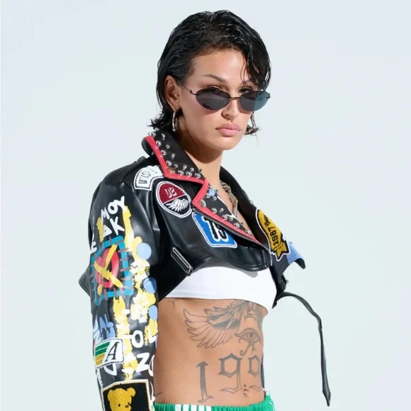 Label Phoenix Ultra Crop Moto Jacket - Picture 6 of 9